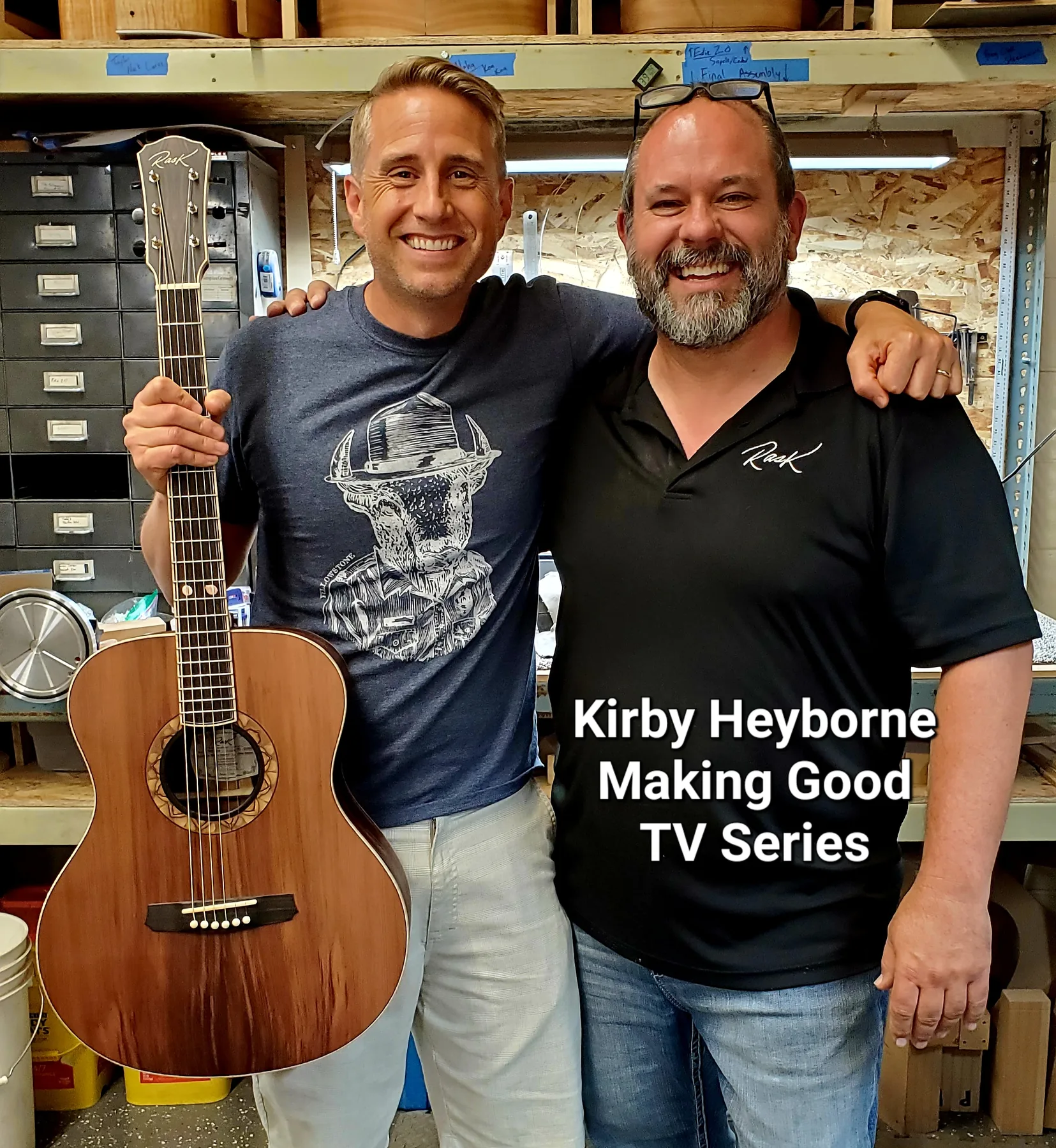 Artist with a Rask guitar, view 4